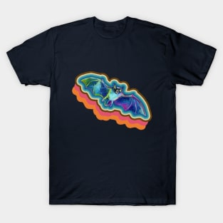 Funky Retro Mini Bat Pattern by Robert Phelps T-Shirt